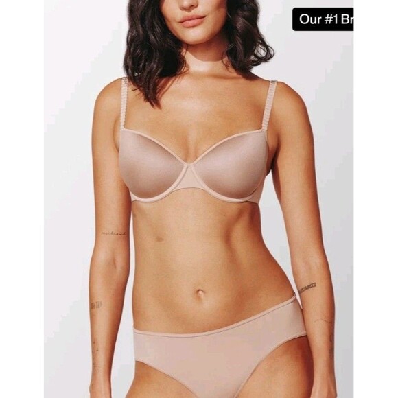Thirdlove Womens Beige Nude 24/7 Classic T-Shirt Bra 40C - Picture 3 of 11